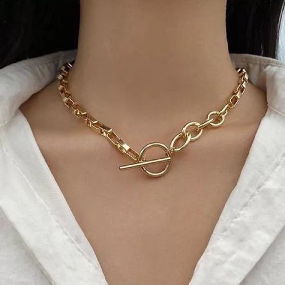 NEW 18K GOLD CHUNKY CHAIN NECKLACE - Picture 3 of 7